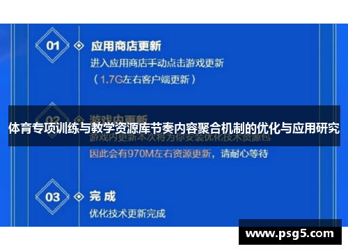 体育专项训练与教学资源库节奏内容聚合机制的优化与应用研究